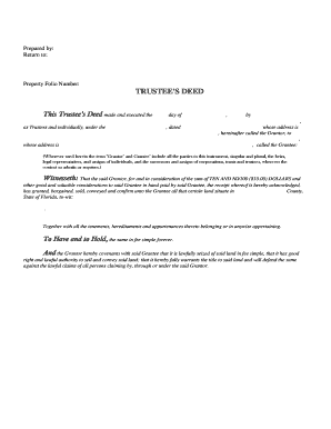 Trustee's Deed