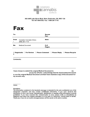 Canadian Cannabis Clinics Medical Document Submission Form