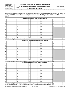 Schedule B Form 941