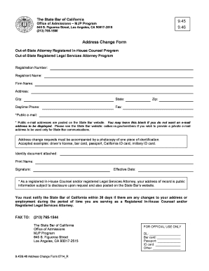 California Address Change Form
