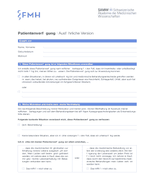Patientenverfügung | Ausführliche Version