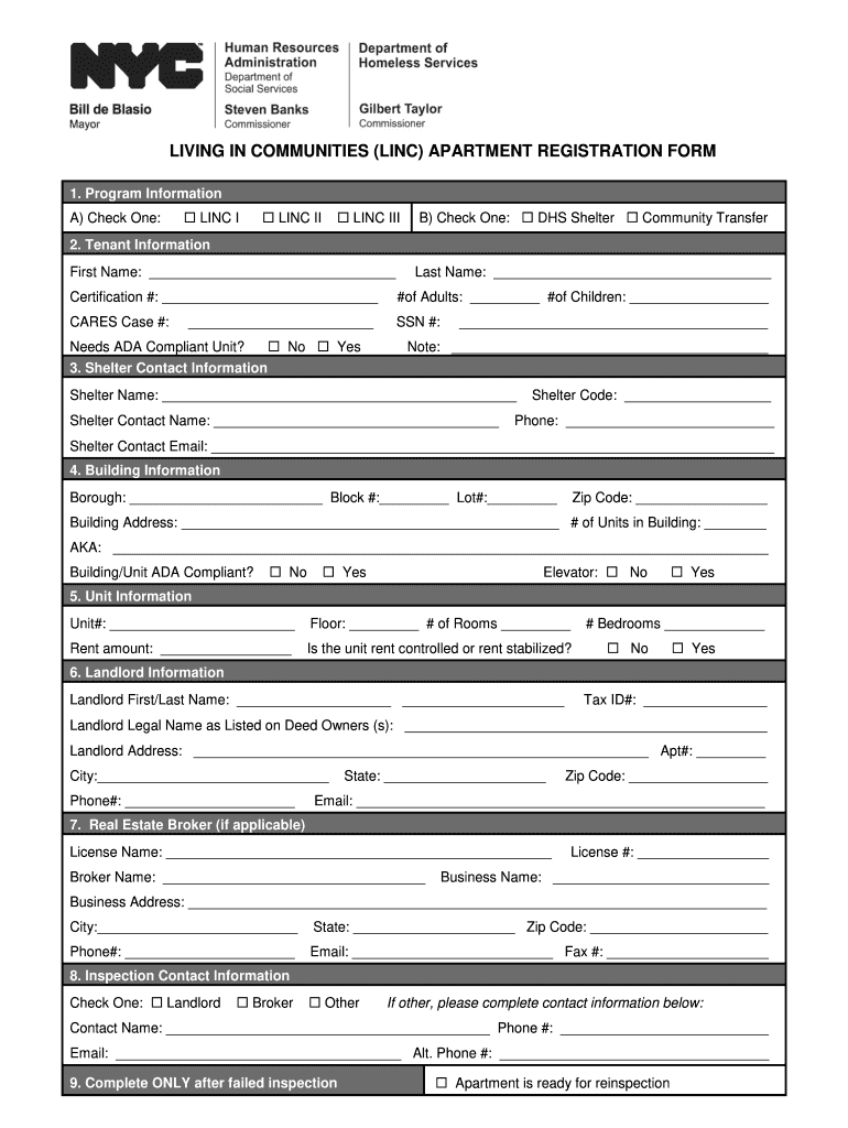 Linc registration Fill out & sign online DocHub