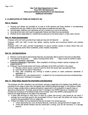 New York State H-2A Worker Terms and Conditions