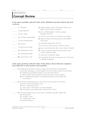 Earth Science Skills Worksheet