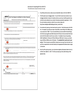 IRS Form 4506T-EZ Instructions