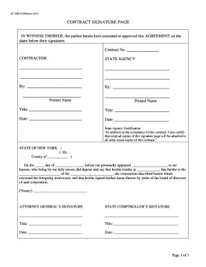 Contract Signature Page