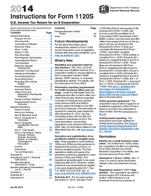 Instructions for Form 1120S