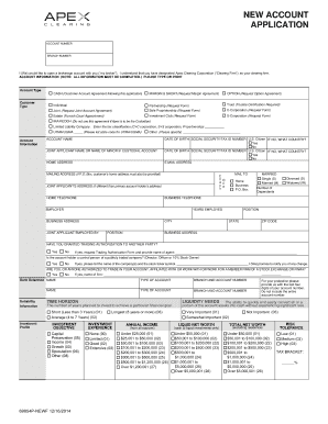 Brokerage Account Application Form