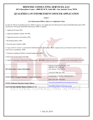 Qualified Law Enforcement Officer Application