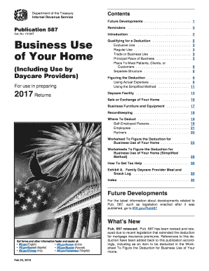 IRS Publication 587 Business Use of Home