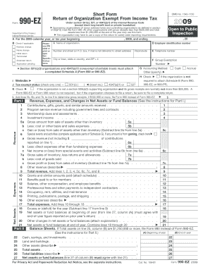 Form 990-EZ Return of Organization Exempt From Income Tax