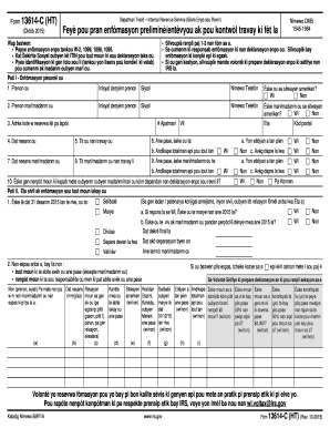 IRS Form 13614-C (HT) Tax Interview Worksheet