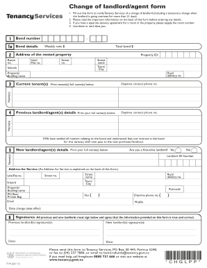 New Zealand Landlord Change Form