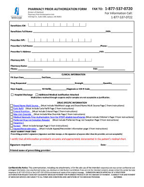 Mississippi Pharmacy Prior Authorization Form