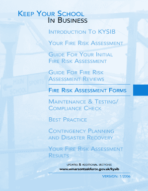 School Fire Risk Assessment Form