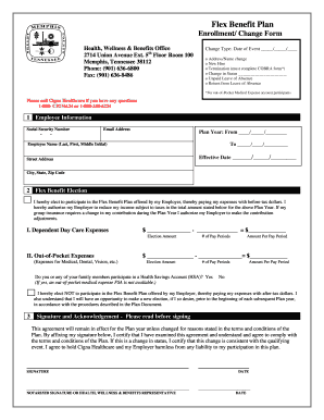 Flex Benefit Plan Enrollment Form