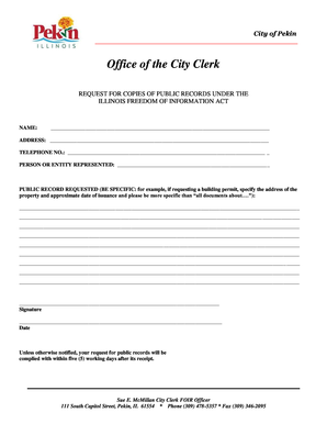 Illinois FOIA Public Records Request Form