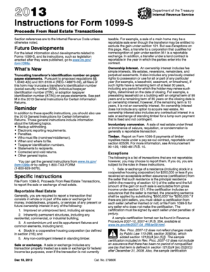 Instructions for Form 1099-S