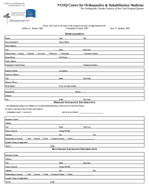 Patient Intake and Financial Policy Form