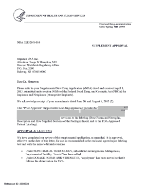 fillable online accessdata fda implanon and nexplanon etonogesu el fda approval letter