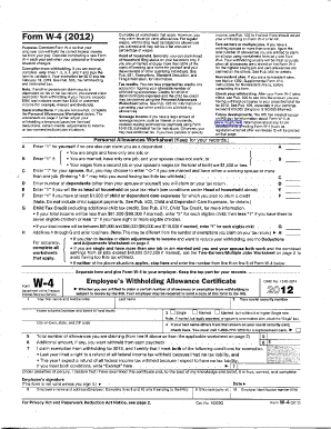Form W-4 (2012)