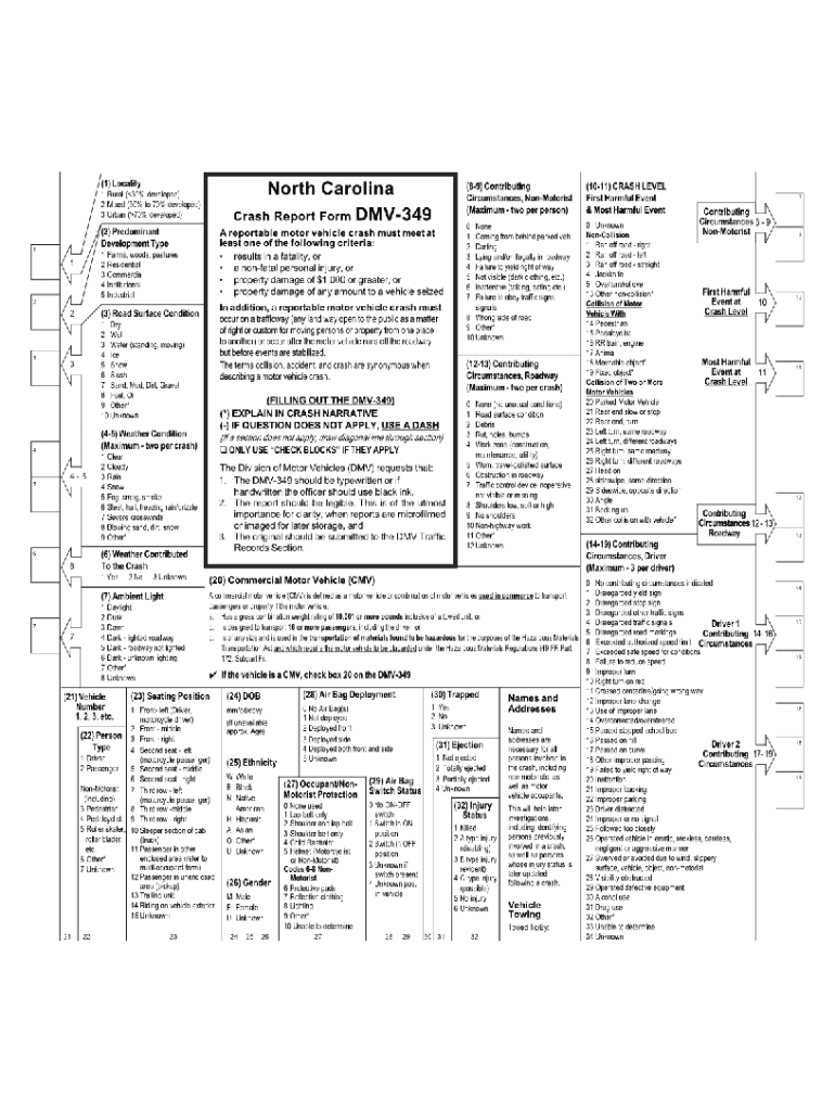 Dmv 349 Codes - Fill Online, Printable, Fillable, Blank | pdfFiller