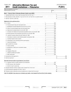 Schedule P 541 Form - Fill and Sign Printable Template Online