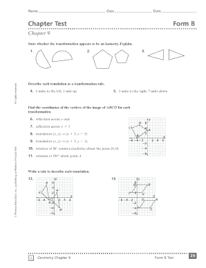 Chapter 9 Geometry Test Form B