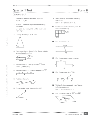 Quarter 1 Test Form B