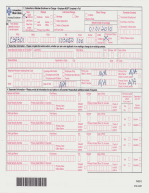 Employee Health Insurance Enrollment Form