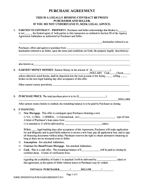 South Dakota Residential Purchase Agreement