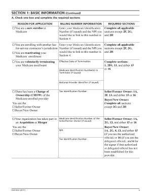 CMS-855A Medicare Enrollment Application