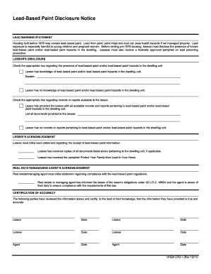 Lead-Based Paint Disclosure Notice