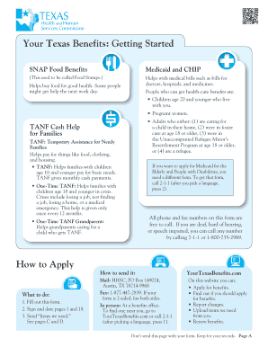 your texas benefits phone number - Edit, Fill, Print ...