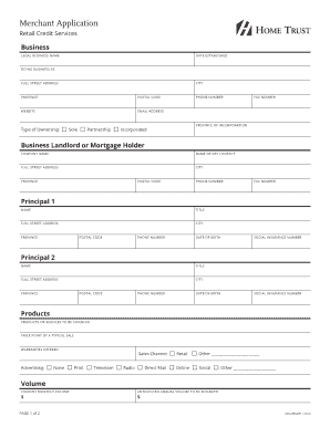 Merchant Application Form