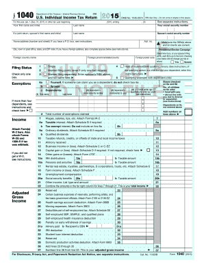 IRS Form 1040 (2015) Draft
