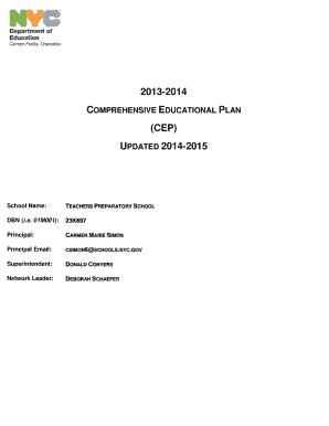 Comprehensive Educational Plan (CEP) Signature Page