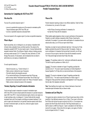 OGE Form 278-T Periodic Transaction Report