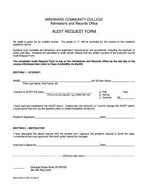 Audit Request Form