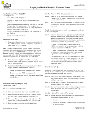 Employee Health Benefits Election Form