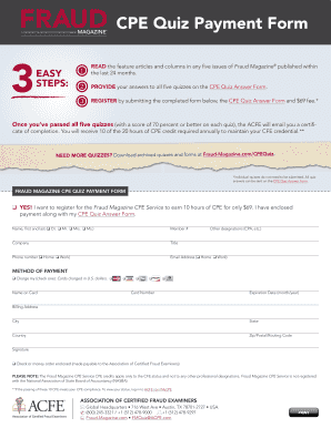 Fraud Magazine CPE Quiz Payment Form