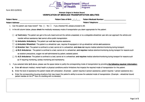 Verification of Medicaid Transportation Abilities