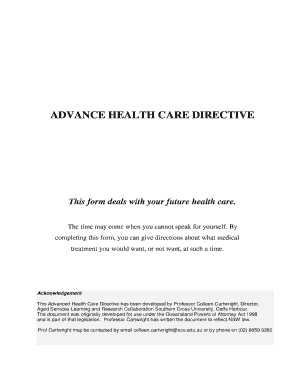 Advance Health Care Directive