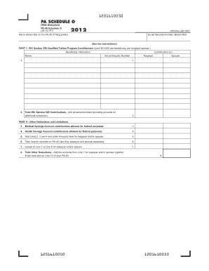PA-40 Schedule O