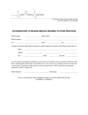 Authorization to Release Medical Records