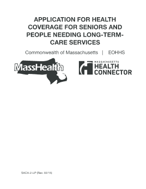 Massachusetts Health Coverage Application for Seniors and Long-Term Care
