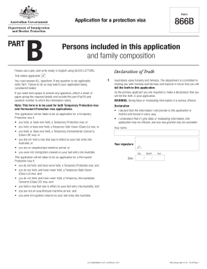 Application for Protection Visa 866A