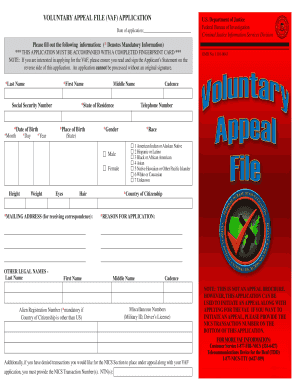 Voluntary Appeal File Application