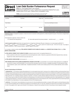 US Federal Direct Loan Forbearance Request Form