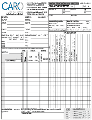 Chain of Custody Record